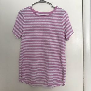 Old Navy White and Purple Striped Shirt